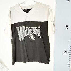 The Game Black White Gray Chicago White Sox Henley Shirt Large